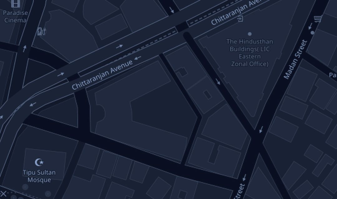 Map of Chandni Chowk Market, Kolkata